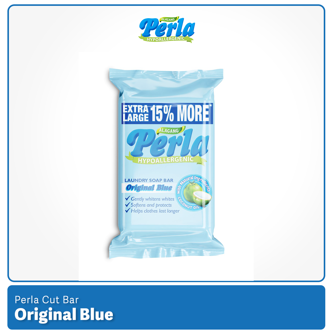 Perla Hypoallergenic Original Blue Laundry Soap Bar - 110g
