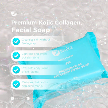 Herskin Revita Glow Premium Kojic Collagen Facial Soap - 135g