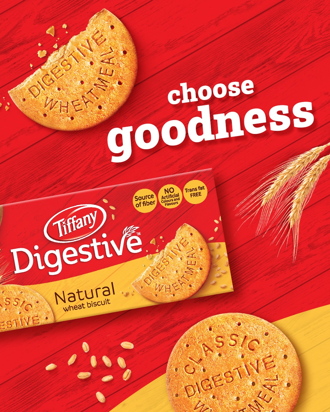 Tiffany Digestive Natural Wheat Biscuit - 250g