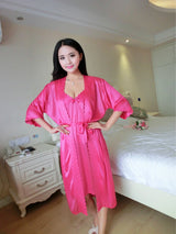 Women's Soft Satin Robe Nightdress (CHASE)