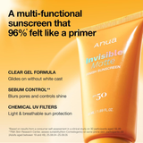 Anua Invisible Matte Finish Sunscreen SPF 50 PA+++ - 50ml