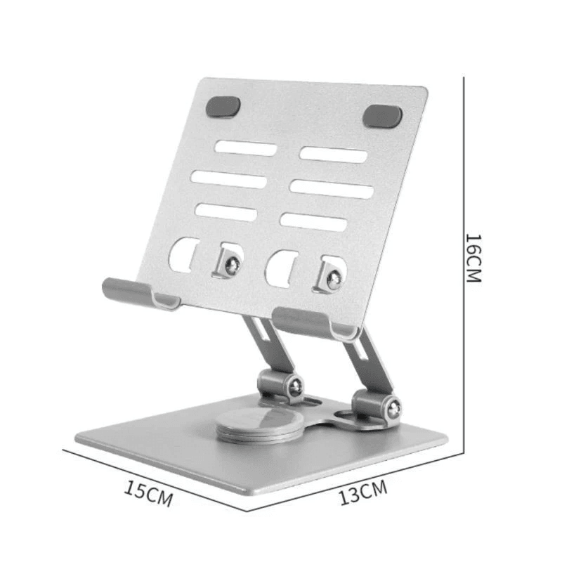 Metal Adjustable Tablet Holder With 360 Rotatable Black - A812