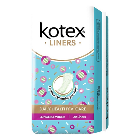 Kotex Healthy V-Care Longer & Wider Pantyliner - 32 Pads