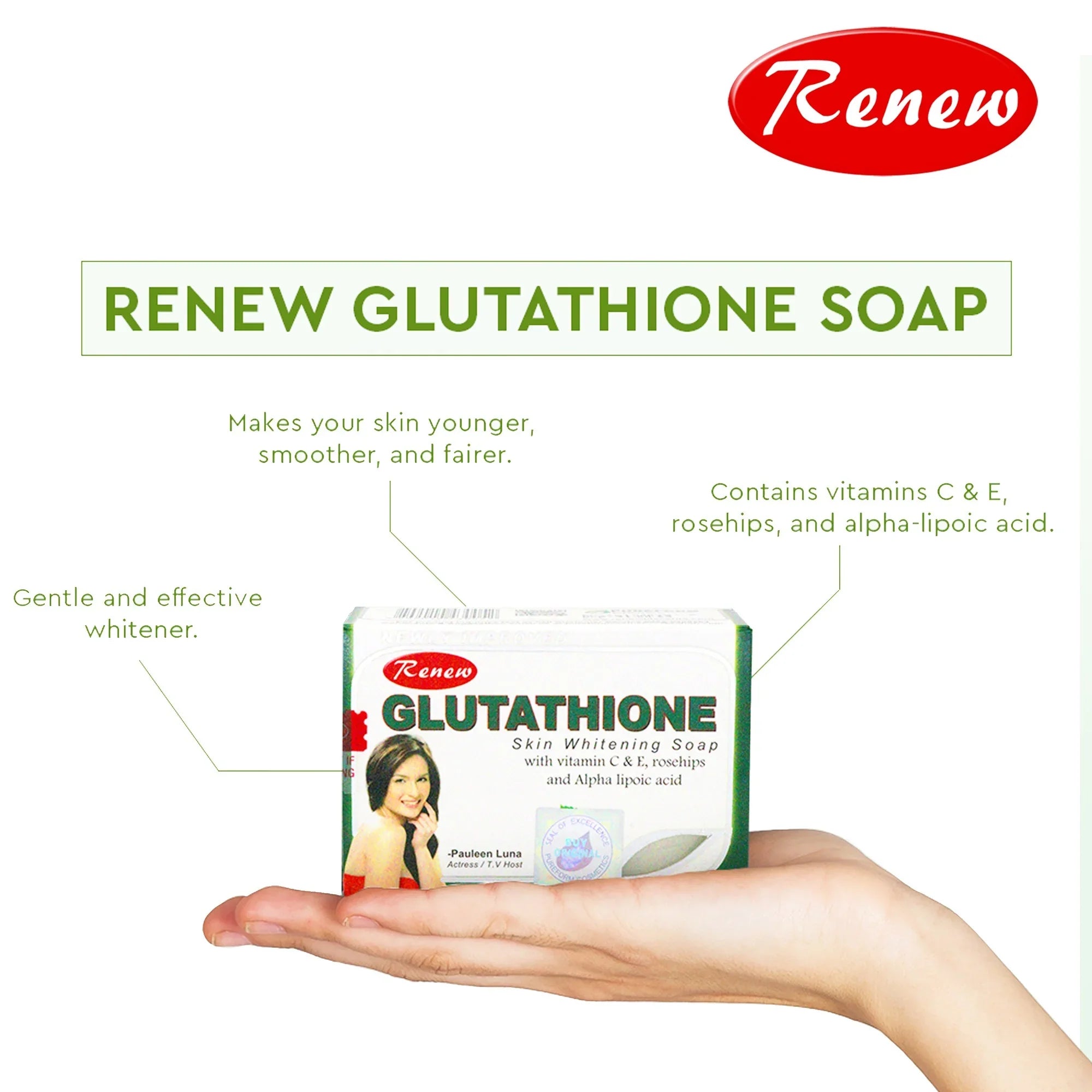 Glutathione Skin Whitening Soap 135g - Renew Pinoy Hyper Kuwait Glutathione Skin Whitening Soap 135g - Renew Pinoy Hyper Kuwait