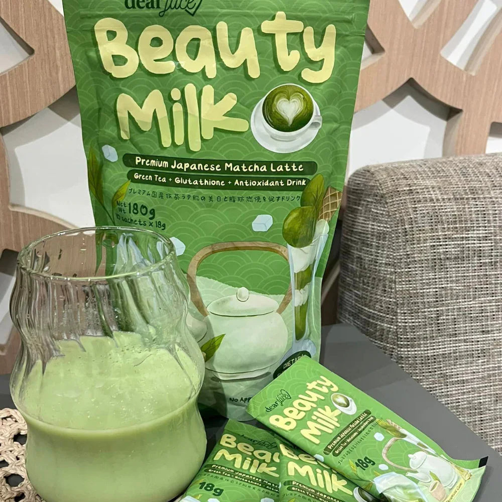 Dear Face Beauty Milk Premium Japanese Matcha Latte Drink - 180g