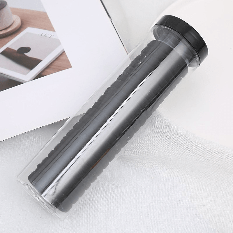 Nylon Elastic Rubber Band Seamless Hair Band (Black) - 72 Pcs