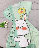 Short Sleeved Nightgown Loose Casual Sleepwear - N756