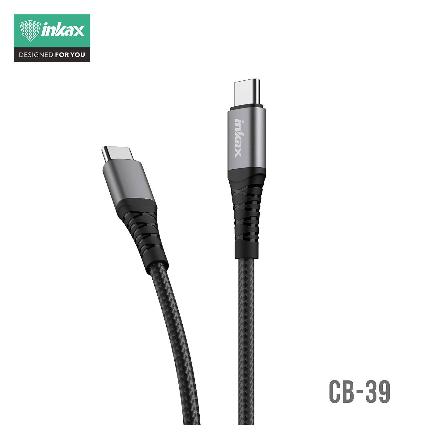 inkax 60W Alloy Braided Data Cable Type C To C CB-39
