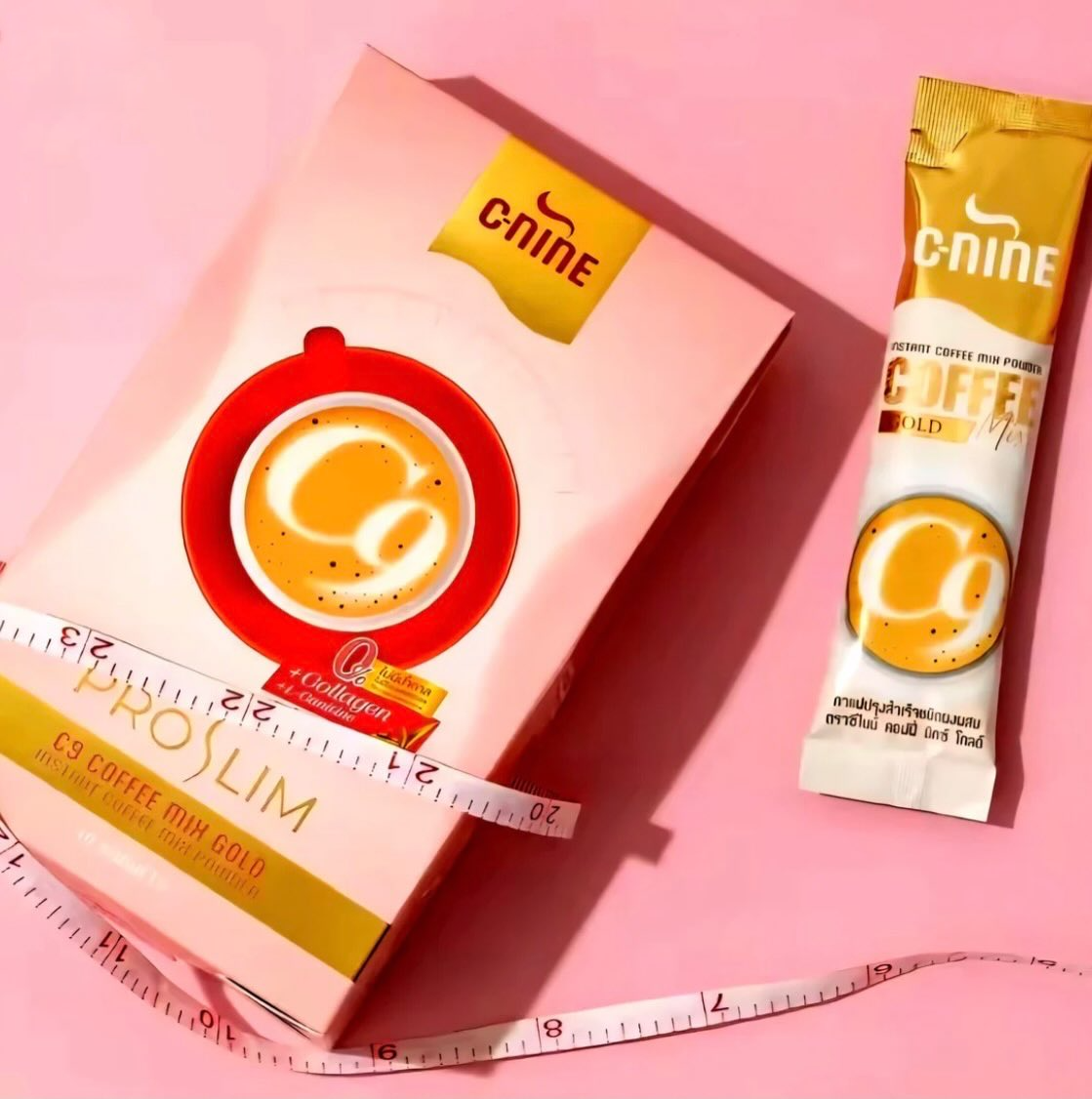 C-Nine Pro Slim C9 Instant Coffee Mix Gold - 15g × 10 Sachets (150g)