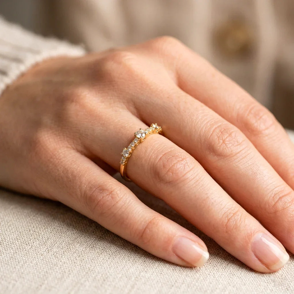 Women's Golden Adjustable Ring #32