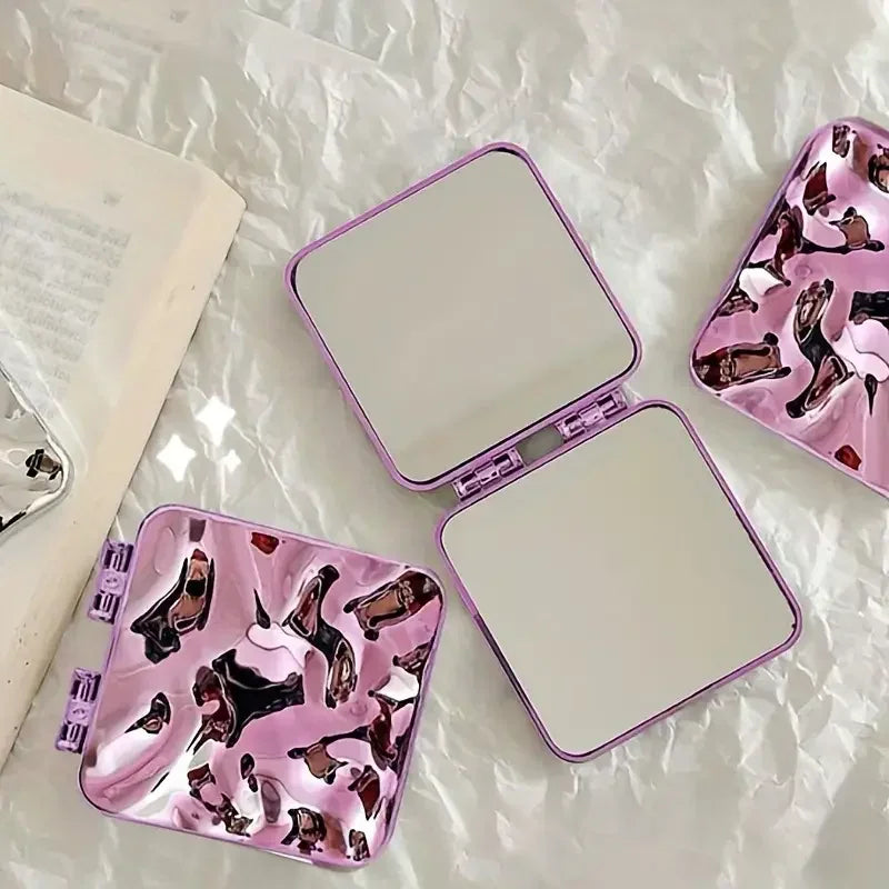 Compact Makeup Mirror Wave Pattern - KT060