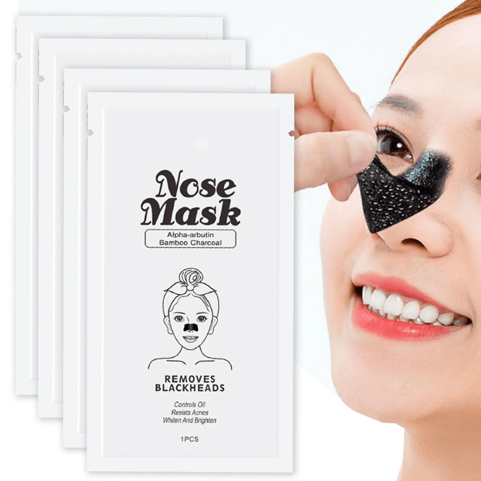 Disunie Removes Blackhead Nose Mask Bamboo Charcoal - 10Pcs
