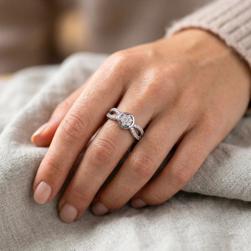 Women's Silver Adjustable Ring #33