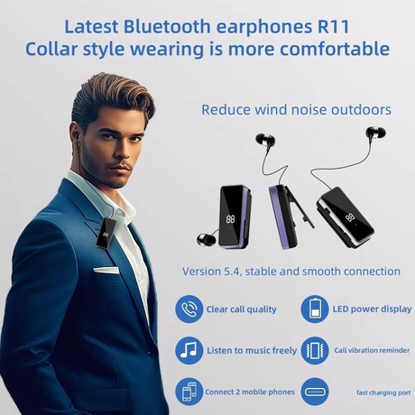 Handsfree Call Collar Style Business Headset - R11