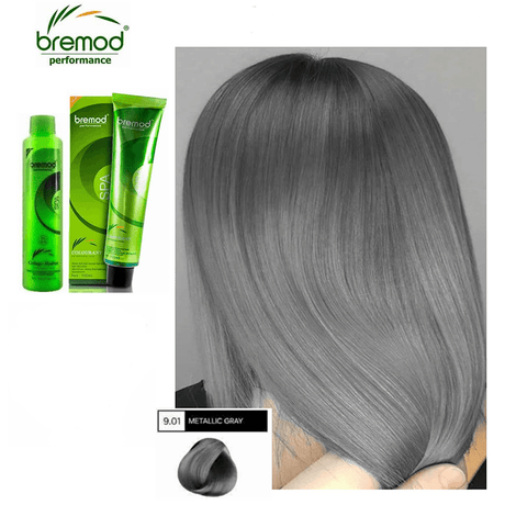 Bremod Performance 9.01 Metallic Gray Hair Color With Oxidizer
