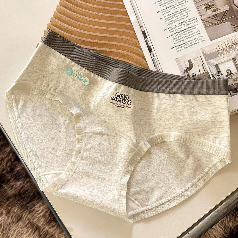 Women's Antibacterial Breathable Cotton Briefs 3Pcs Set #E3075
