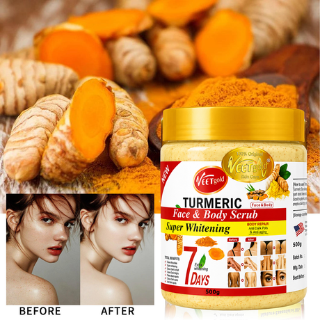 Veet Gold Turmeric Face & Body Scrub - 500g