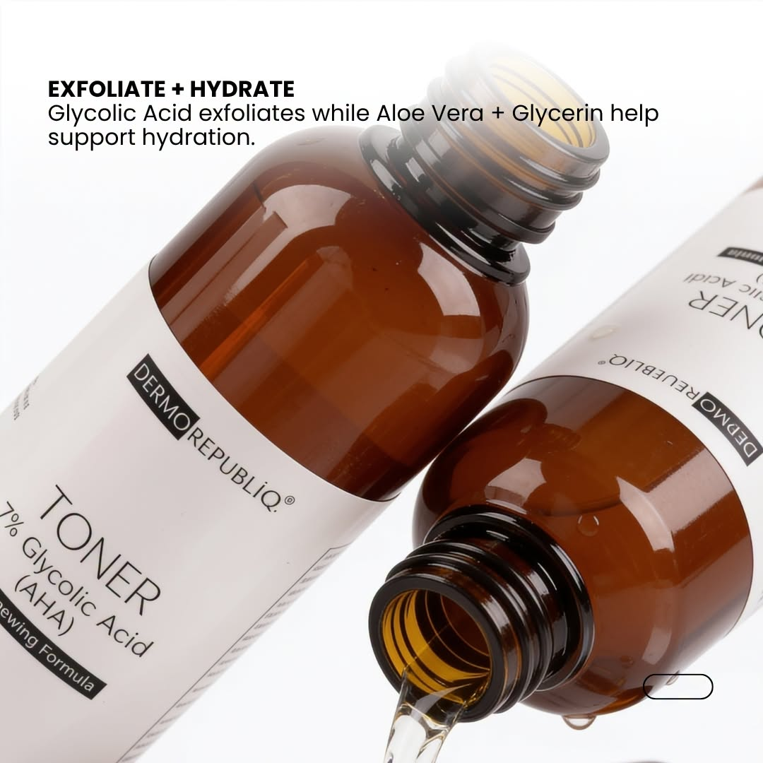 Dermorepubliq 7% Glycolic Acid (AHA) Skin Renewing Toner - 100ml
