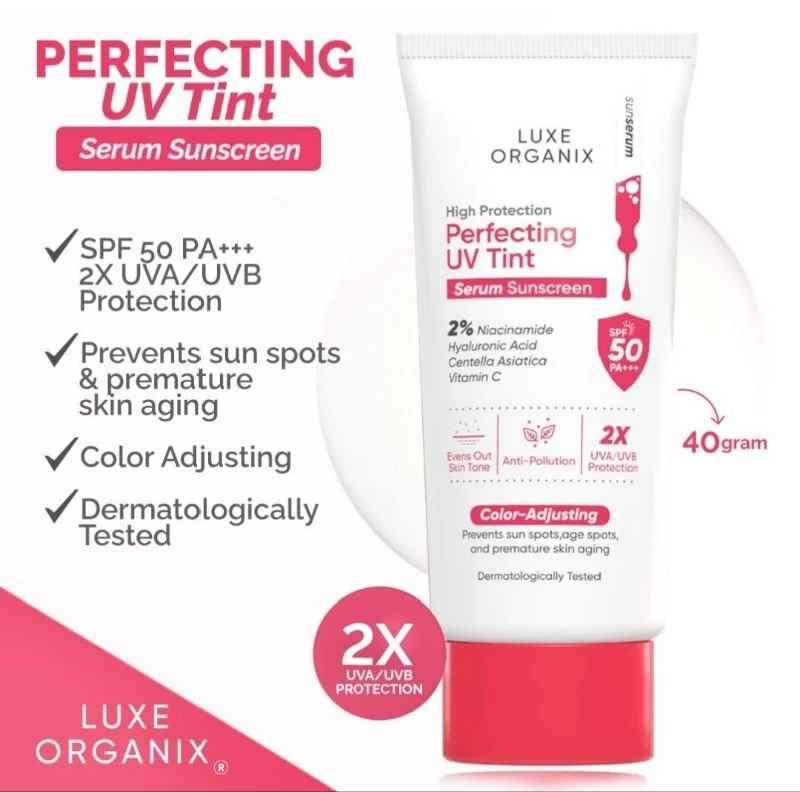 Luxe Organix Perfecting UV Tint Serum Sunscreen - 40g