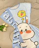 Short Sleeved Nightgown Loose Casual Sleepwear - N756