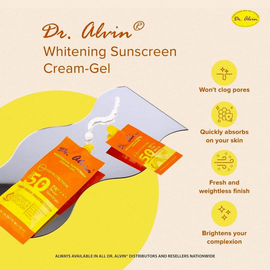 Dr. Alwin Whitening Sunscreen Cream Gel SPF 50 + 50ml