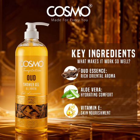 Cosmo Temptation Oud Shower Gel - 1000ml