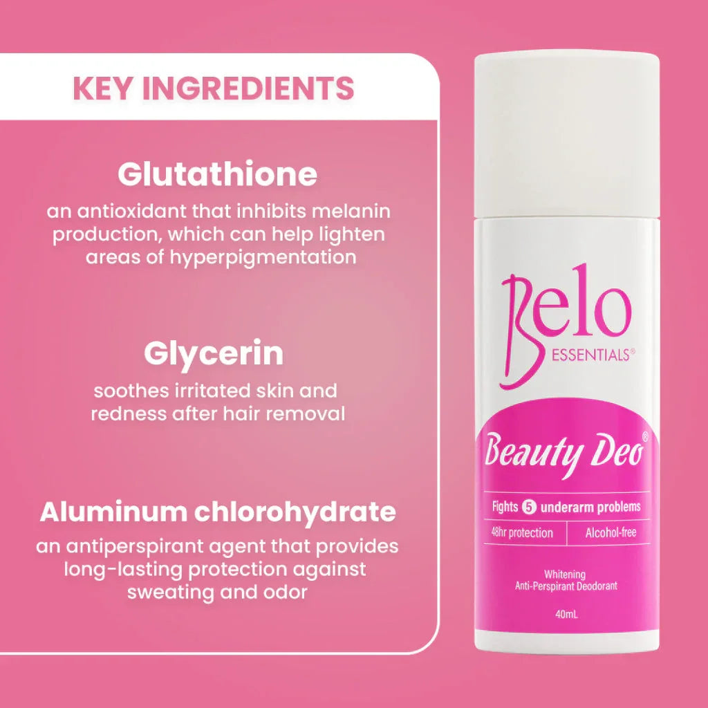 Belo Essentials Underarm Skin Whitening Anti Perspirant Deodorant - 40ml