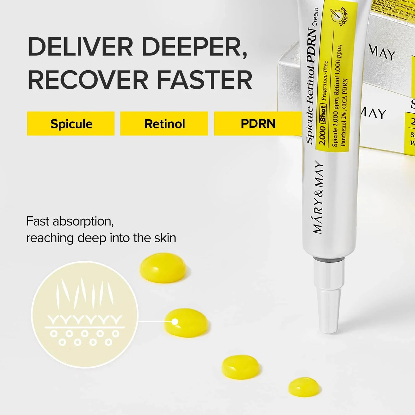 Mary & May Spicule Retinol PDRN Cream - 15g