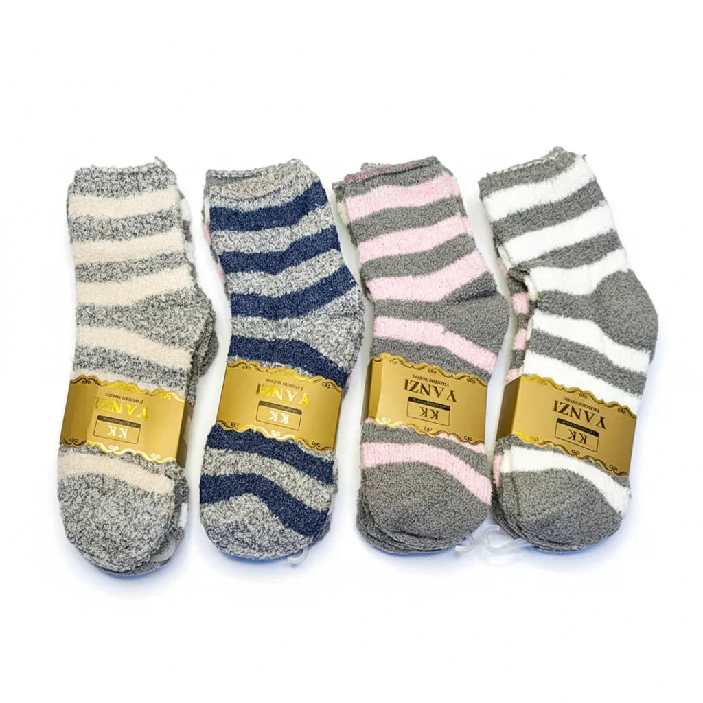 Soft Fuzzy Winter Socks - 3 Pairs (D-25)