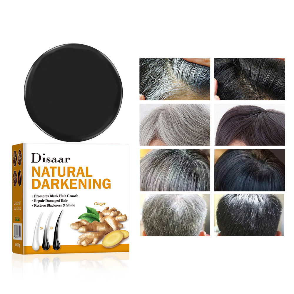 Disaar Ginger Natural Darkening Black Shampoo Bar - 100g