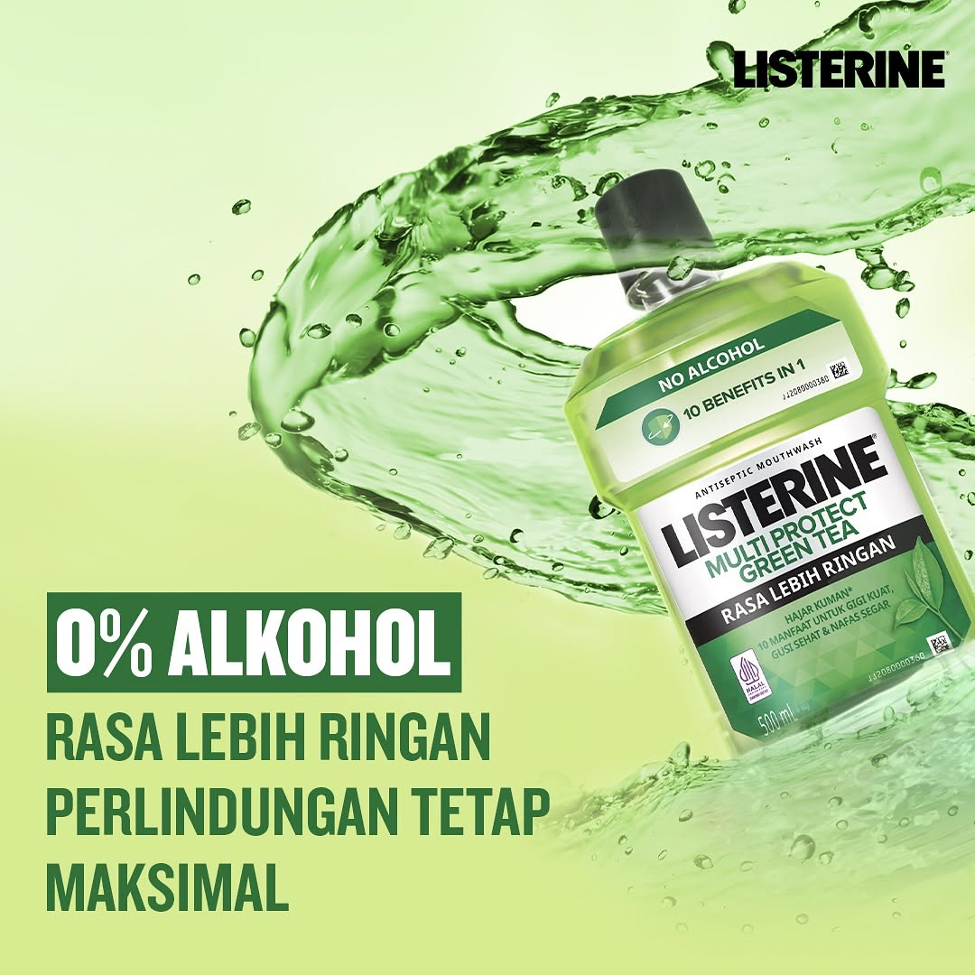 Listerine Multi Protect Green Tea Mouthwash - 500ml
