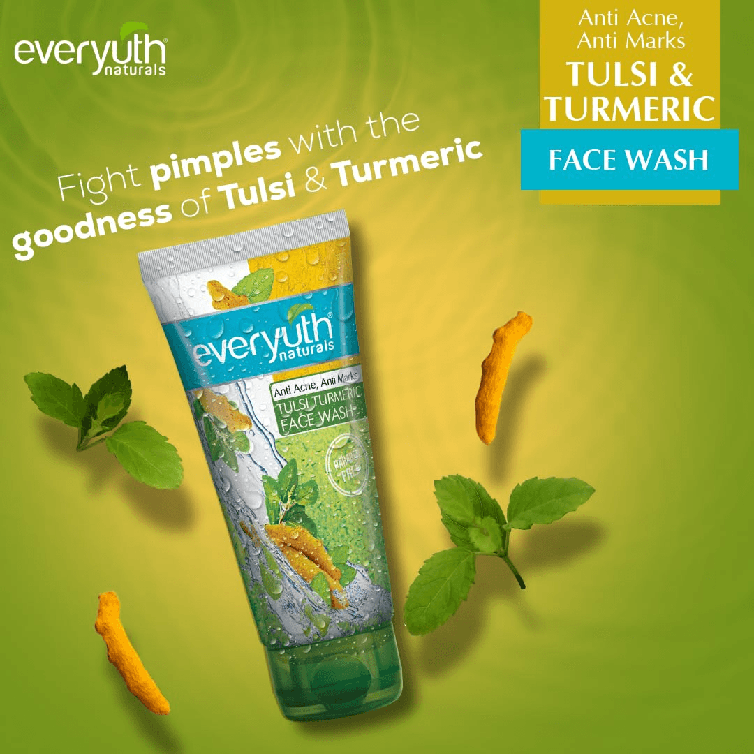 غسول الوجه Everyuth Naturals بالليمون والكرز والريحان والكركم - 2 × 150 جم