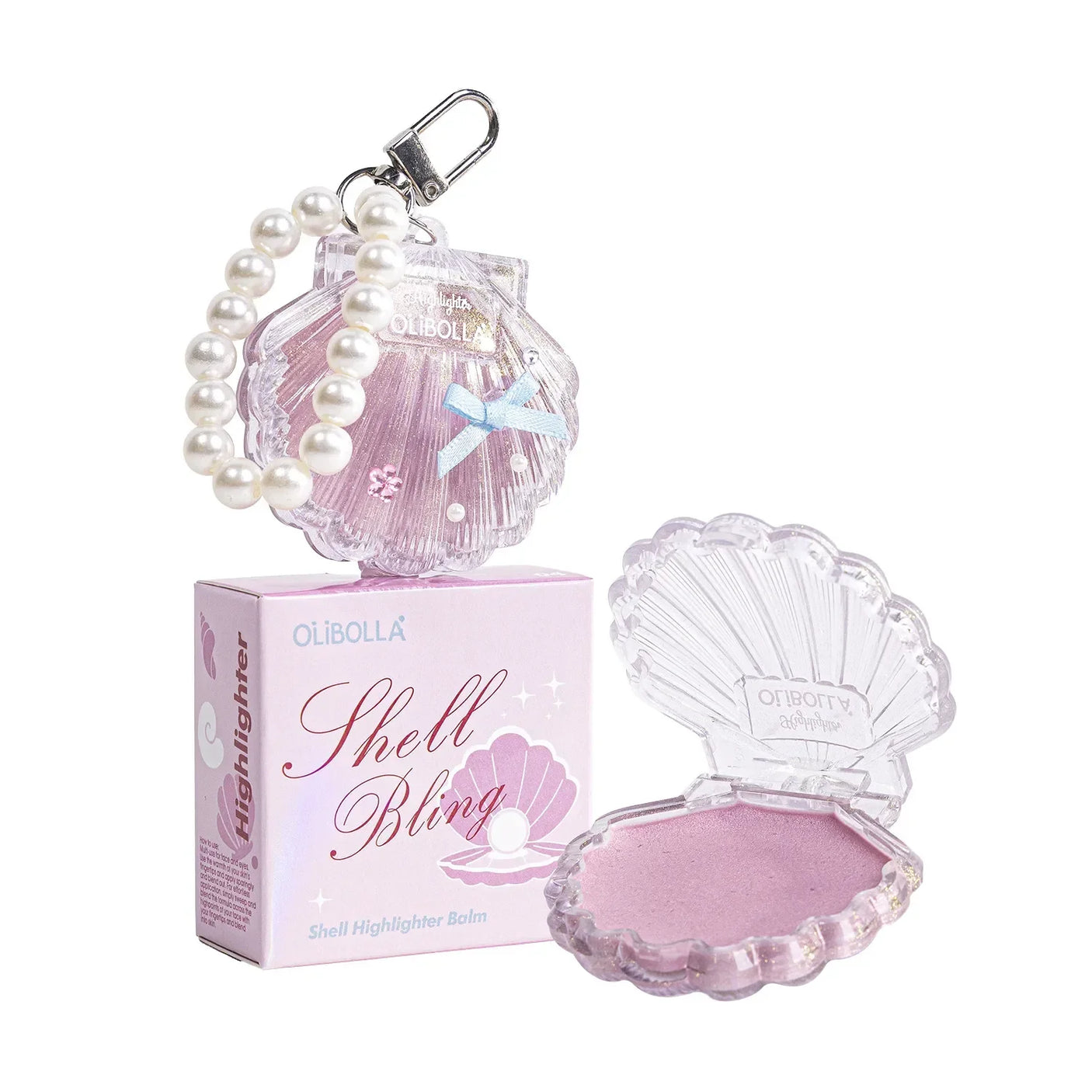 Olibolla Shell Bling 3D Highlighter Glitter Blush