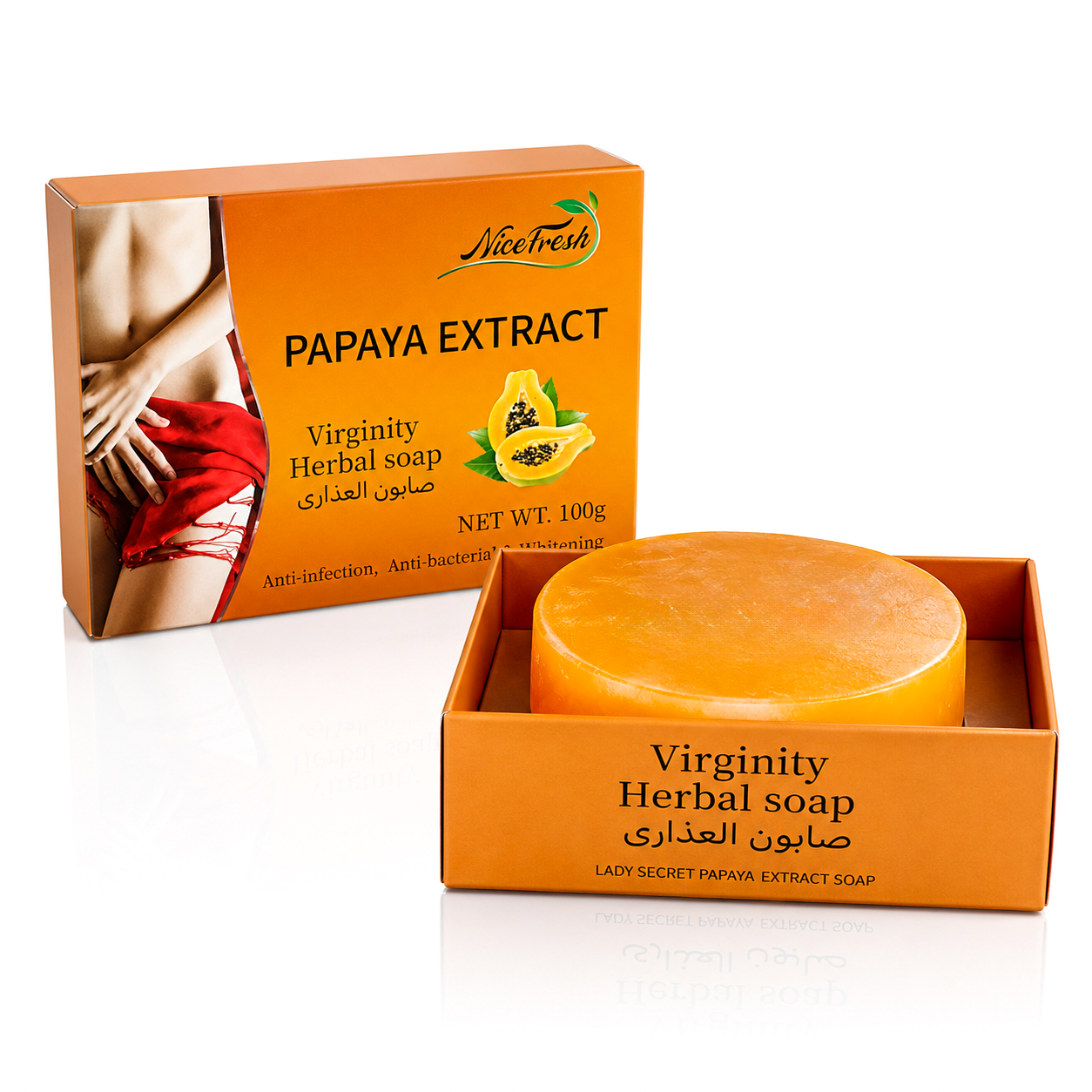 Nice Fresh Papaya Extract Feminine Herbal Soap - 100g