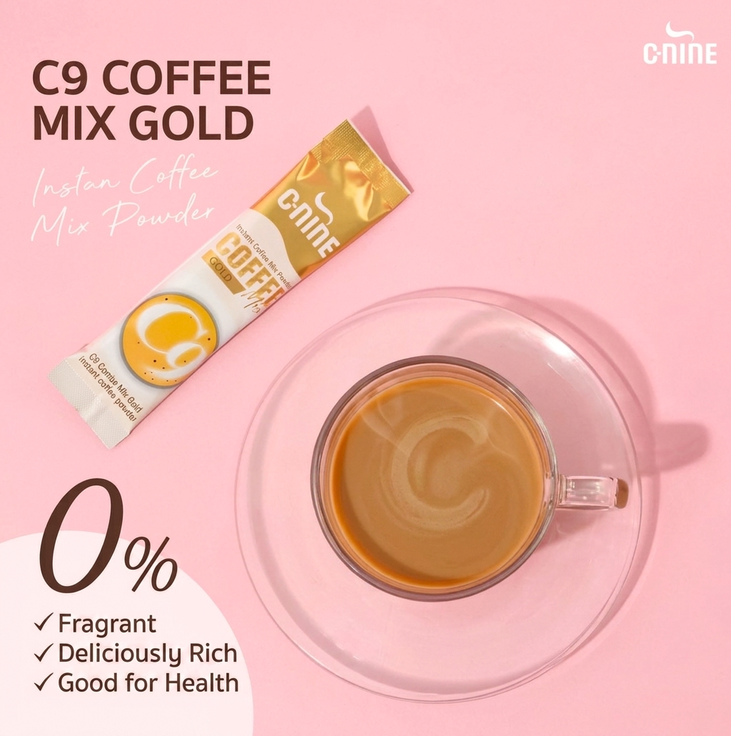 C-Nine Pro Slim C9 Instant Coffee Mix Gold - 15g × 10 Sachets (150g)