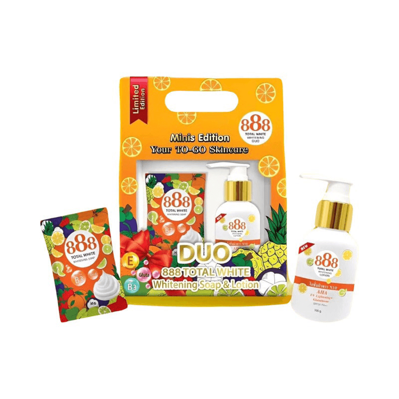 888 Total White Duo صابون التبييض واللوشن إصدار صغير