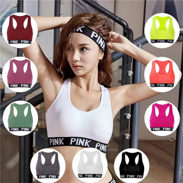 Pink Sports Fitness Bra & Underwear Set - M28