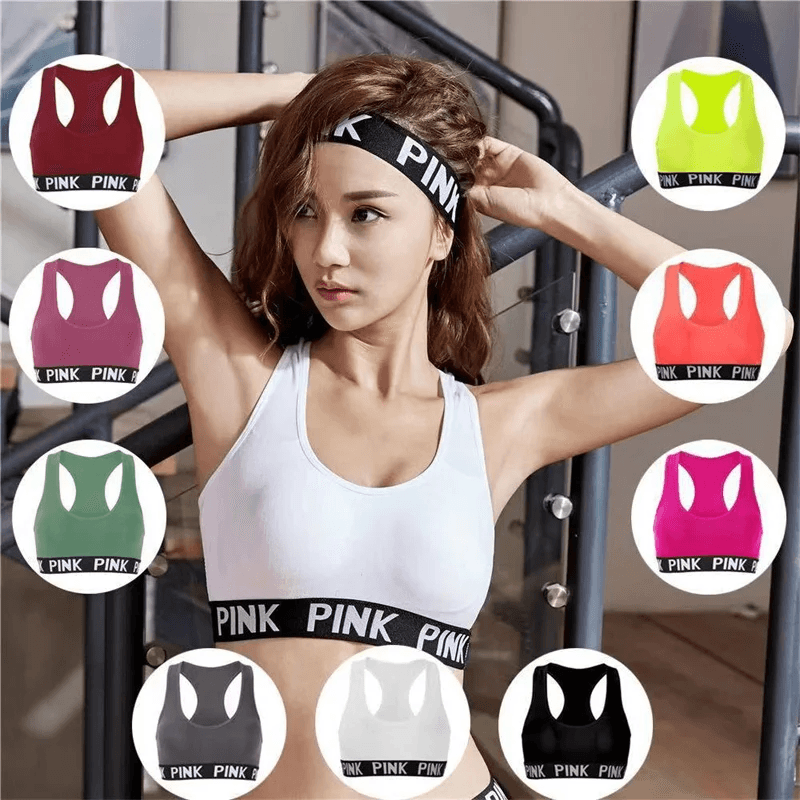Pink Sports Fitness Bra & Underwear Set - M28