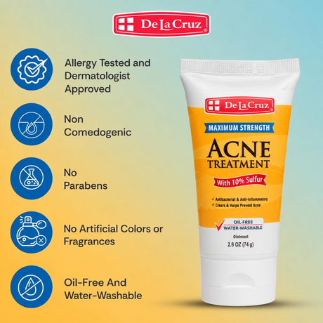 De La Cruz Maximum Strength Acne Treatment - 74g