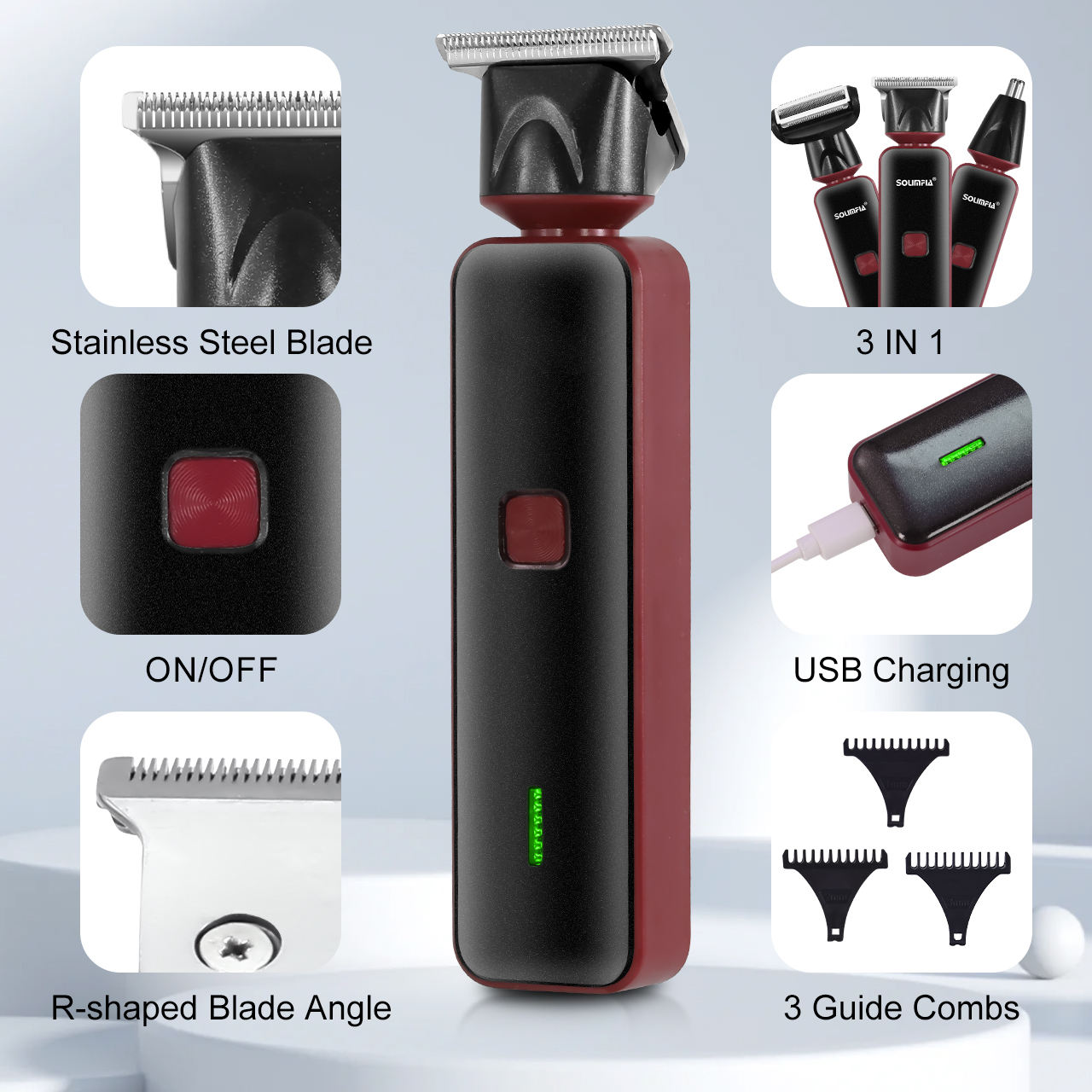 Pro Yoko 3 In 1 Professional Hair Trimmer YK-1515