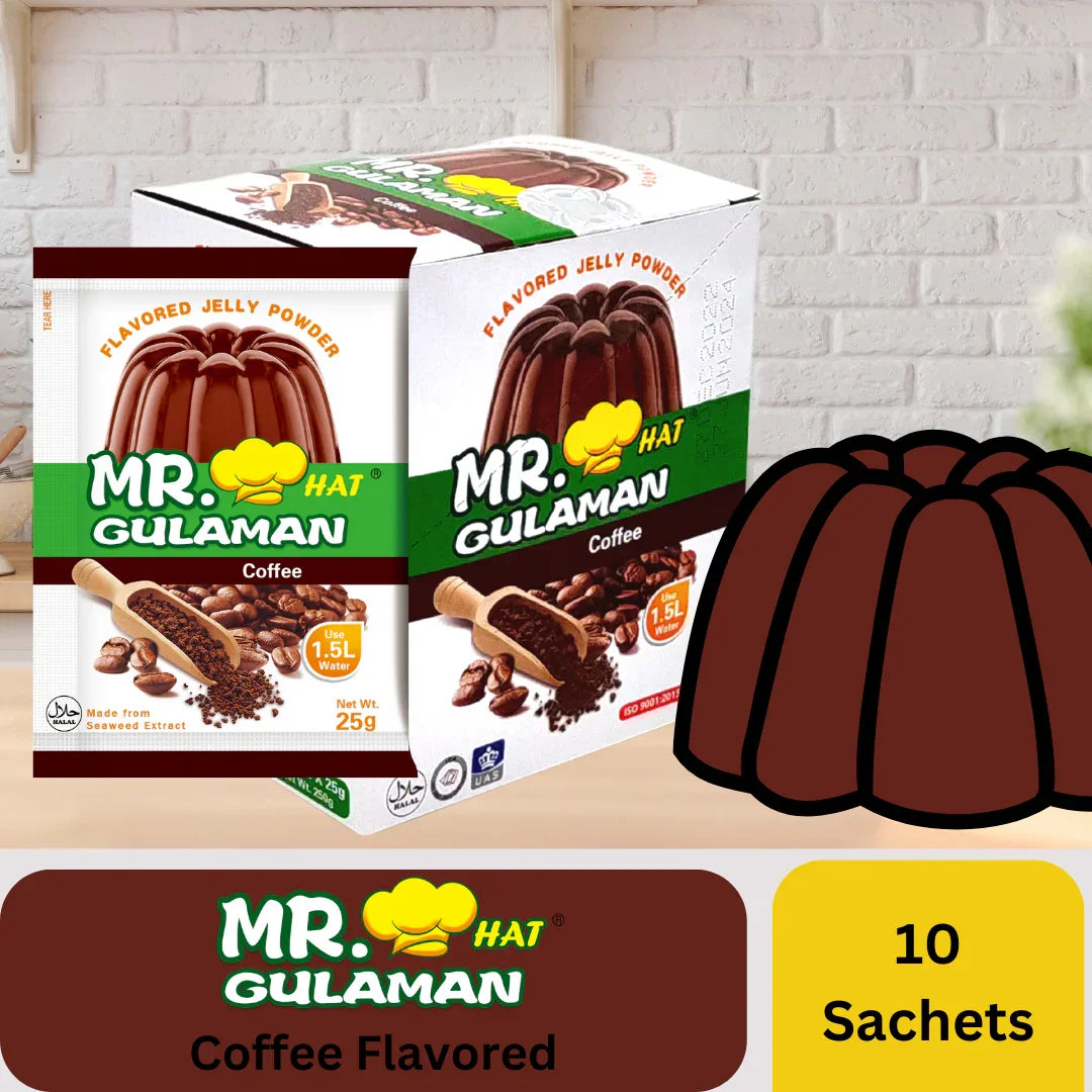 Mr. Hat Gulaman Coffee Flavored Jelly Powder - 10 Packs × 25g