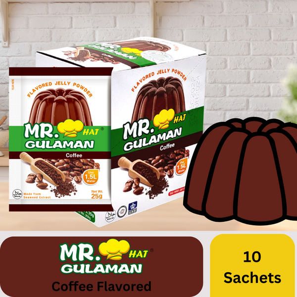 Mr. Hat Gulaman Coffee Flavored Jelly Powder - 10 Packs × 25g