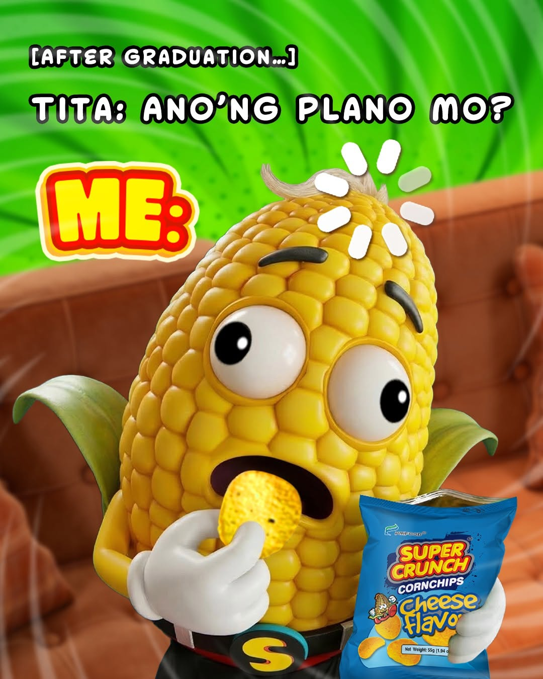 Super Crunch Corn Chips Cheese Flavor - 55g