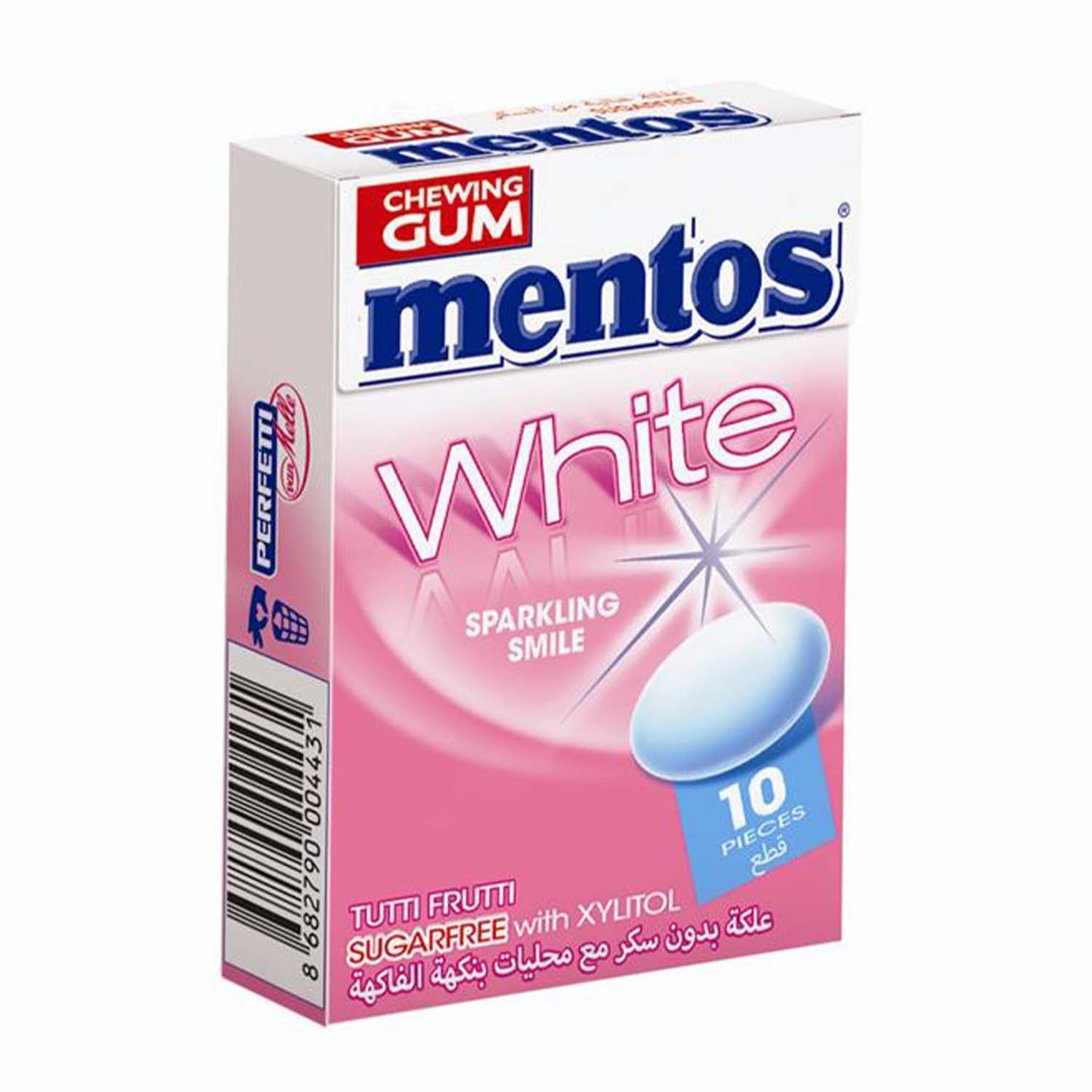 Mentos Sugar Free Chewing Gum Tutti Frutti - 10Pcs