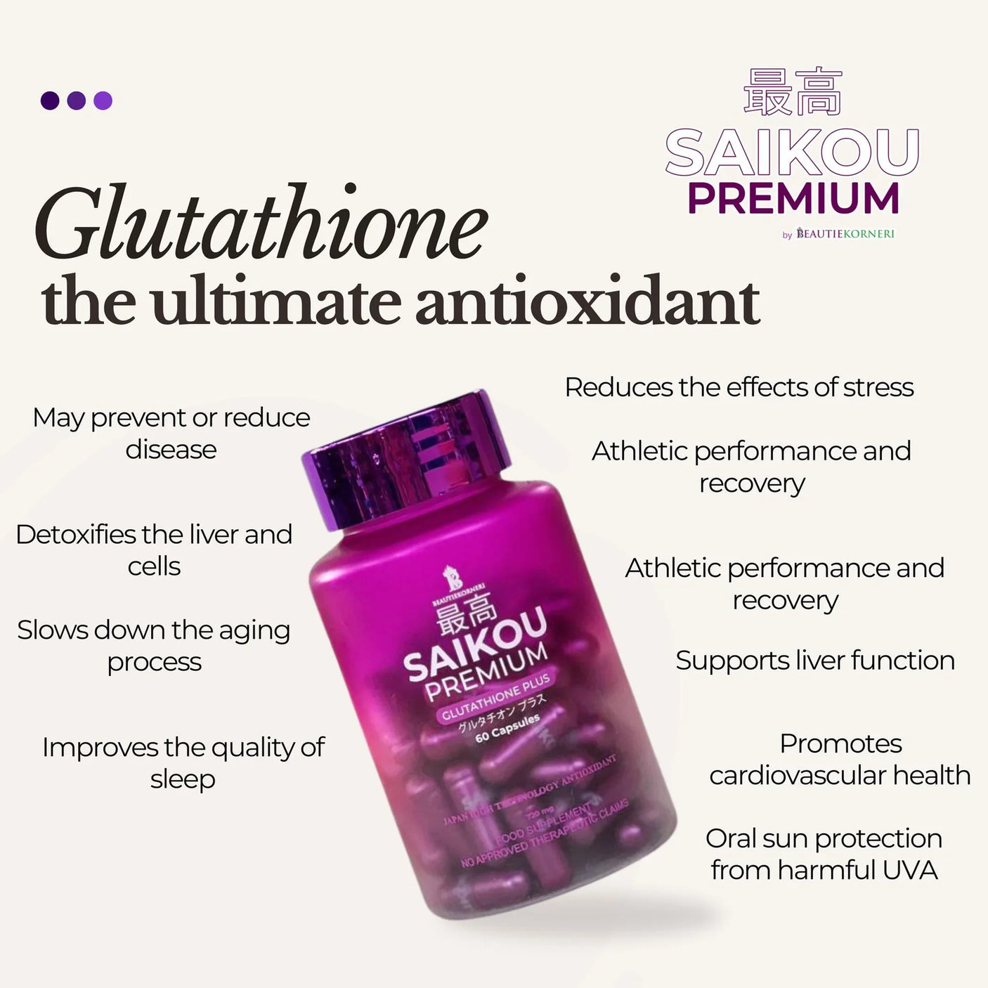 SAIKOU Premium Glutathione Plus