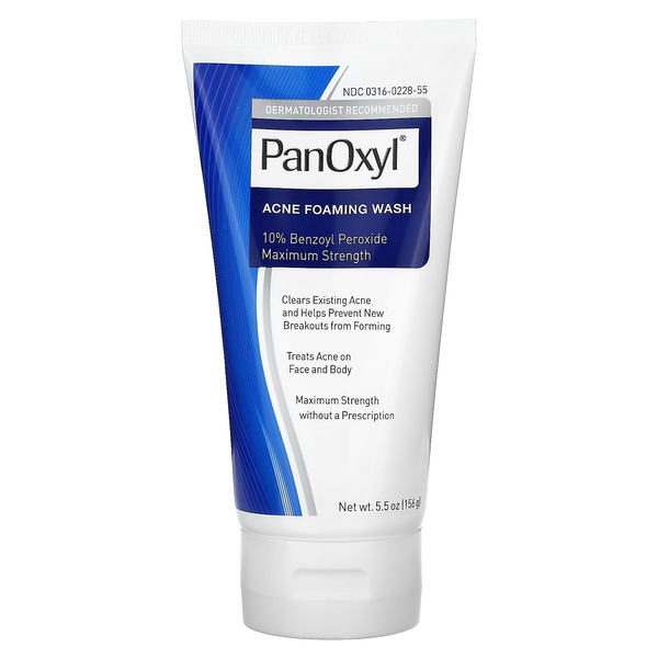 PanOxyl Acne Foaming Wash Benzoyl Peroxide 10% Maximum Strength - 156g