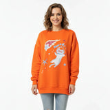 Women's Astronaut Cat Graphic Sweatshirt
