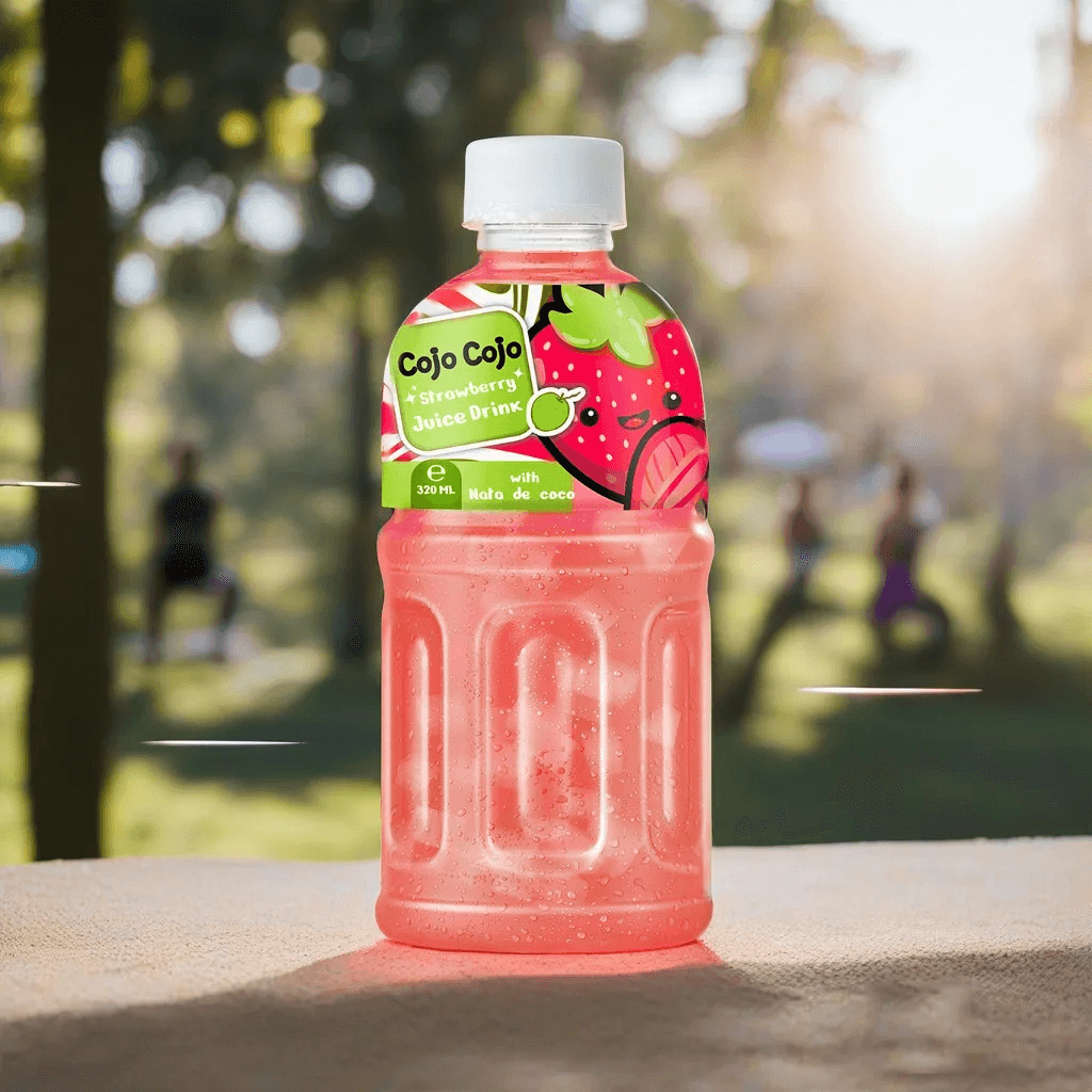 Cojo Cojo Strawberry Juice Drink With Nata De Coco - 320ml