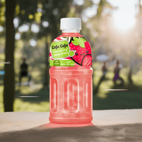Cojo Cojo Strawberry Juice Drink With Nata De Coco - 320ml