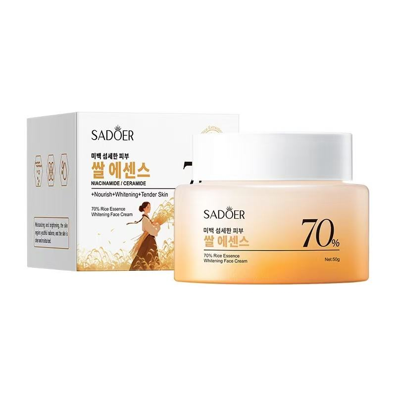 Sadoer 70% Rice Essence Brightening Face Cream - 50g